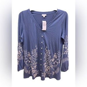 J•Jill Long Sleeve Women’s  Blouse